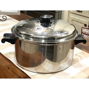 Saladmaster Stainless Steel 18-8 Tri Clad 6 Quart Stock Pot with Vapo Lid USA